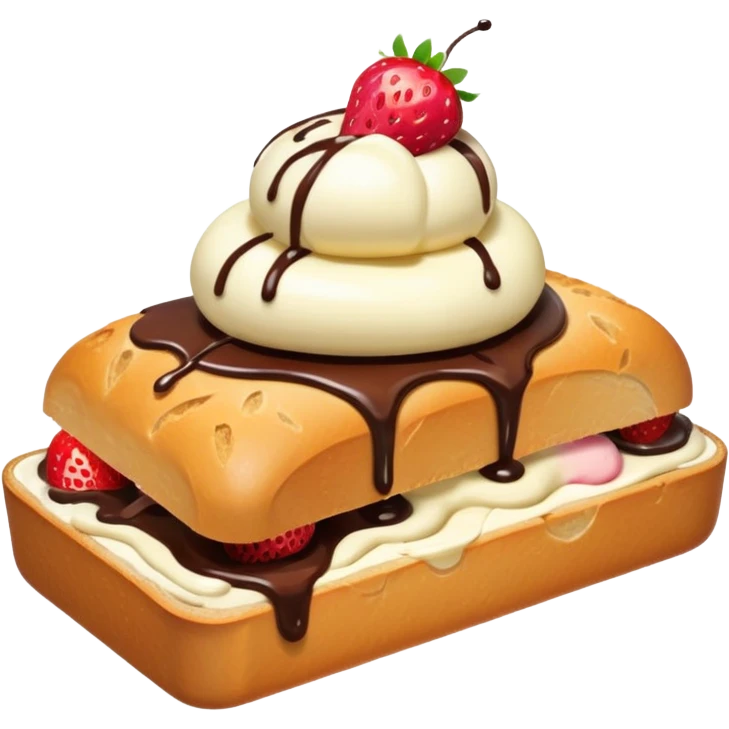ice cream on bread emoji