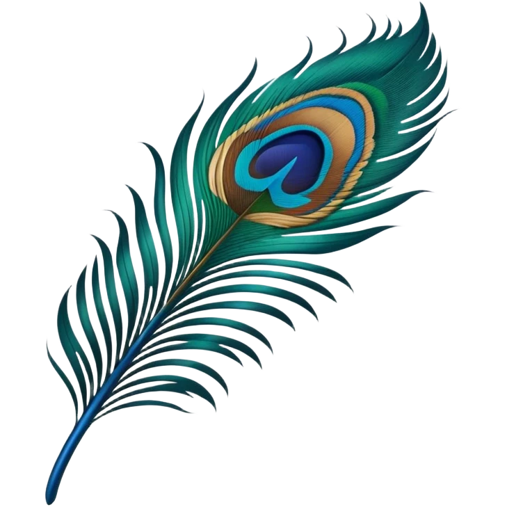Peacock feather emoji