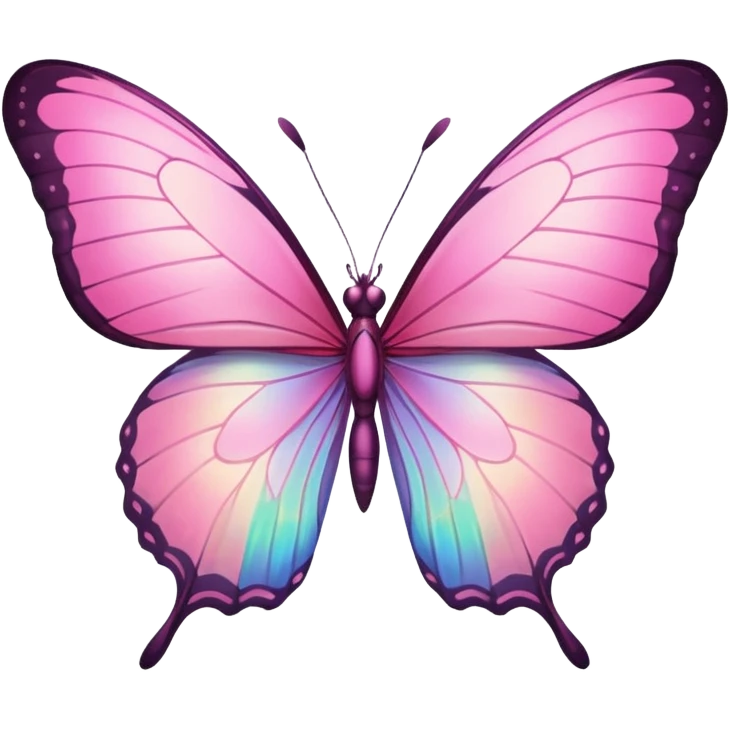 Pink buterfly emoji