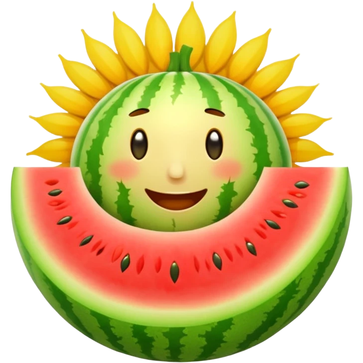 Melon sun splitting open emoji