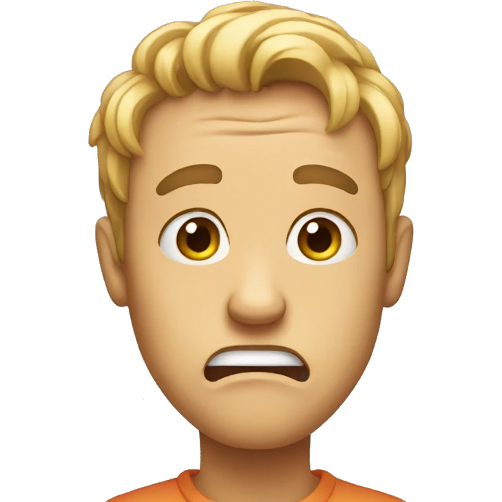 exaggerated fearful face emoji