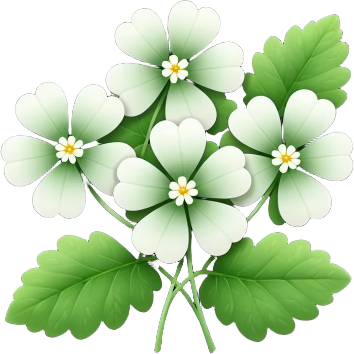 witte klaver emoji
