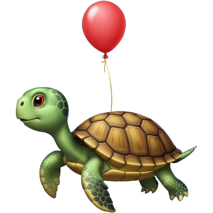 Turtle with a balloon emoji