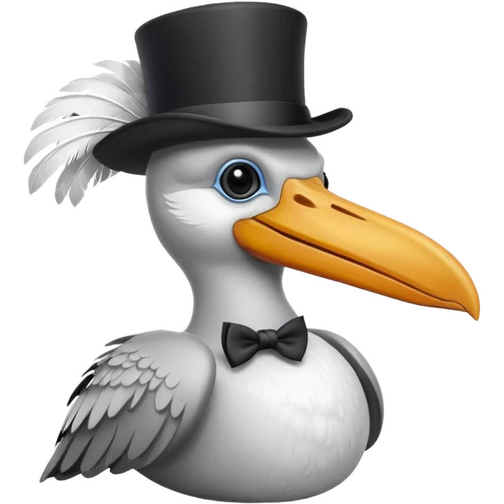 pelican in top hat emoji