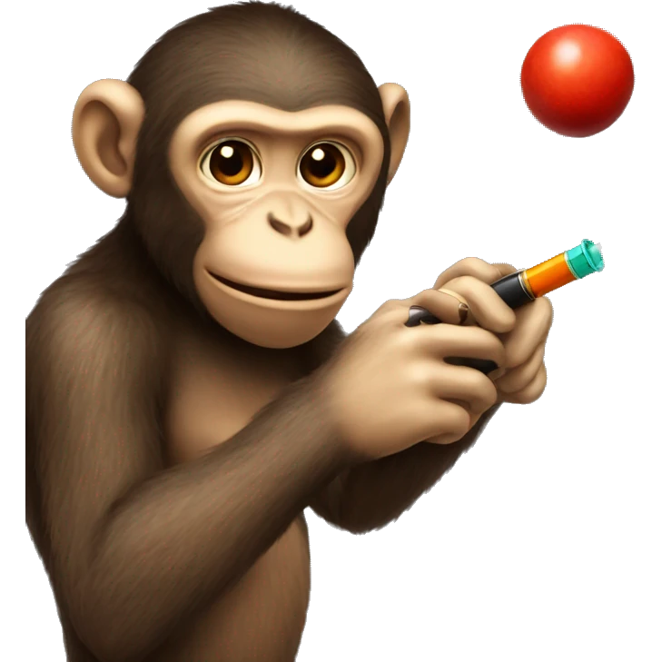 Monkey taking a shot emoji