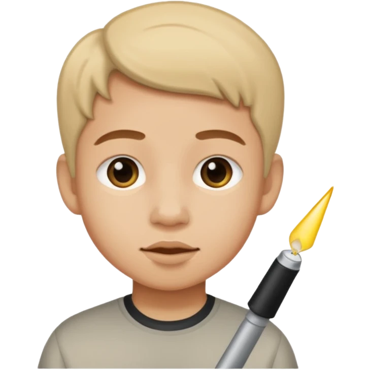 A kid doing 67 emoji