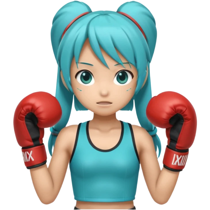 Miku boxing emoji