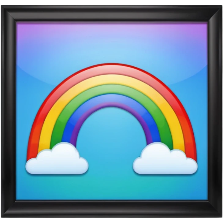 Rainbow in a photo frame emoji