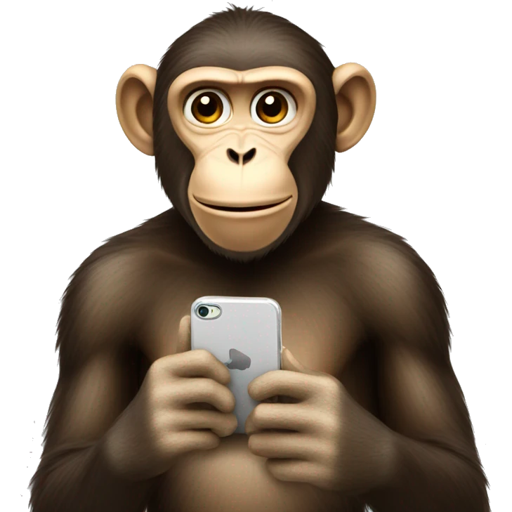 Monkey with phone emoji