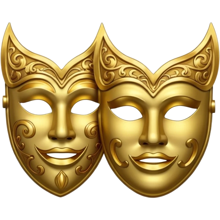 Tragedy and comedy mask emoji