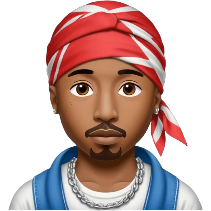 2Pac face emoji