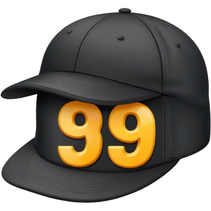 black cap with number “9” on it emoji