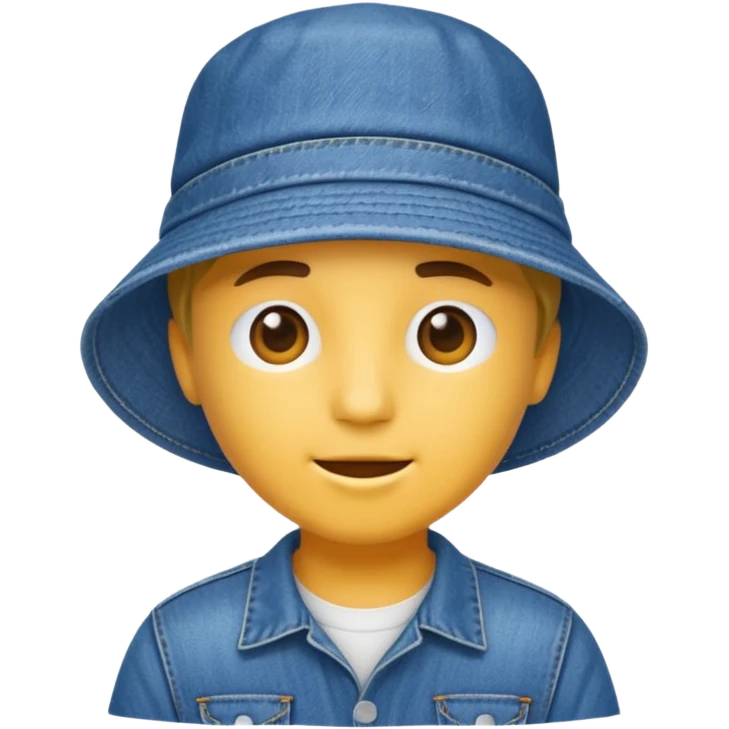Джинсовая синяя панамка без головы emoji
