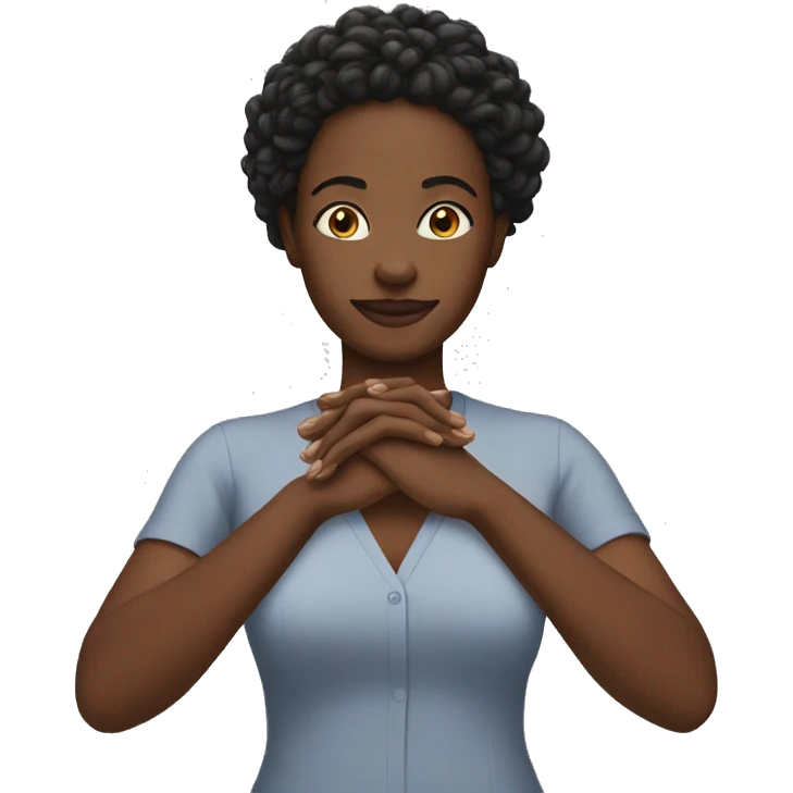 Black woman rubbing hands together  emoji