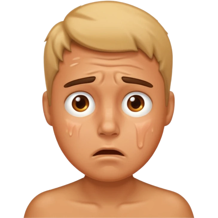 Flustered hot emoji