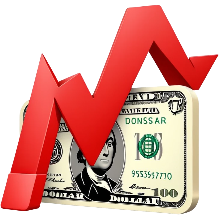Falling value of the dollar emoji