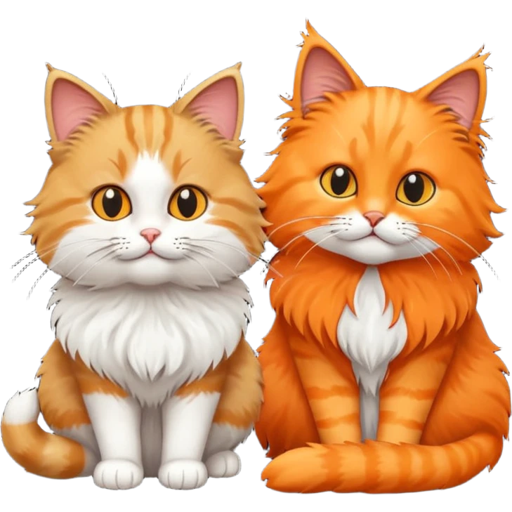 two cats in love emoji