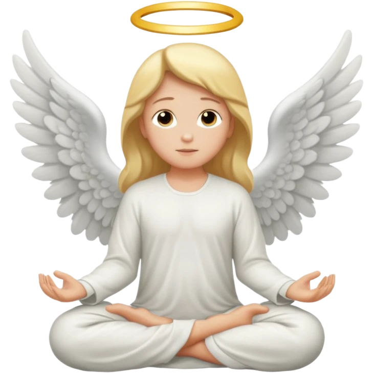 angel meditation  emoji