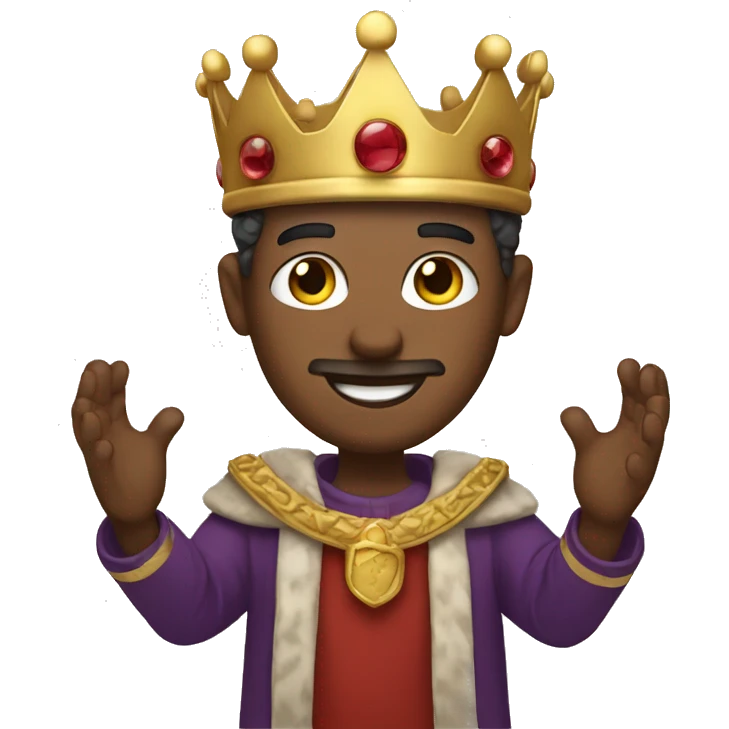 king spreading his arms emoji