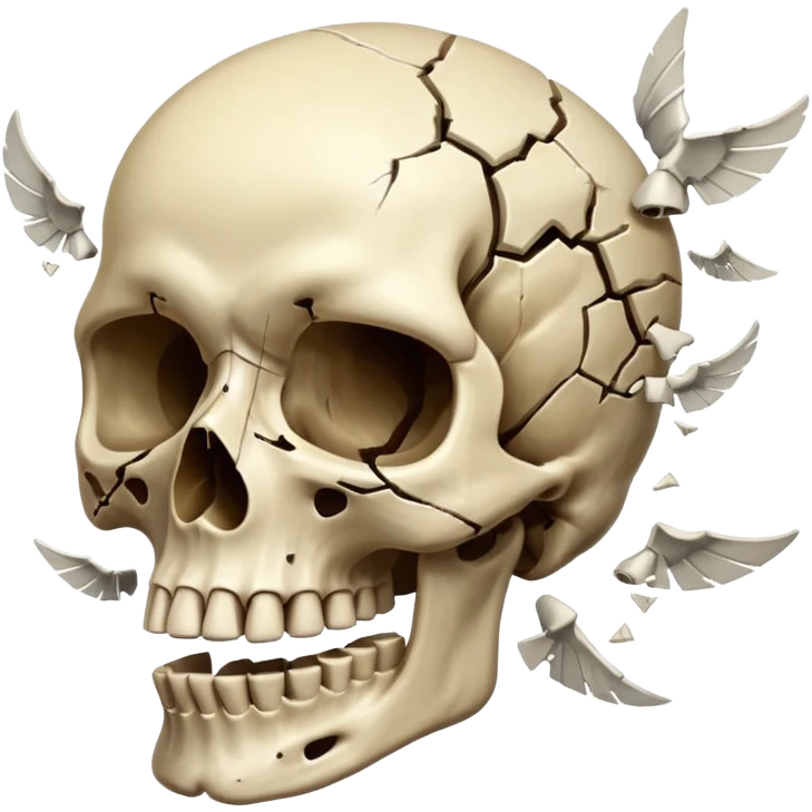 Skull with head explode emoji