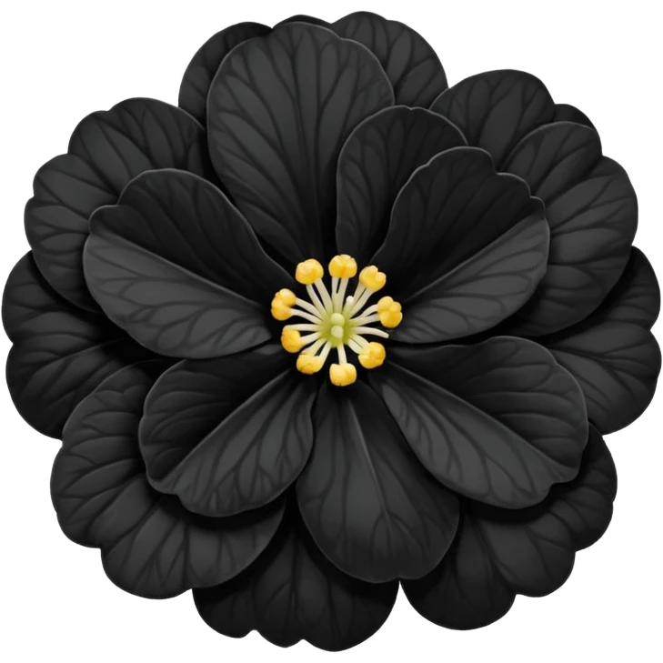 super realistic black begonia emoji