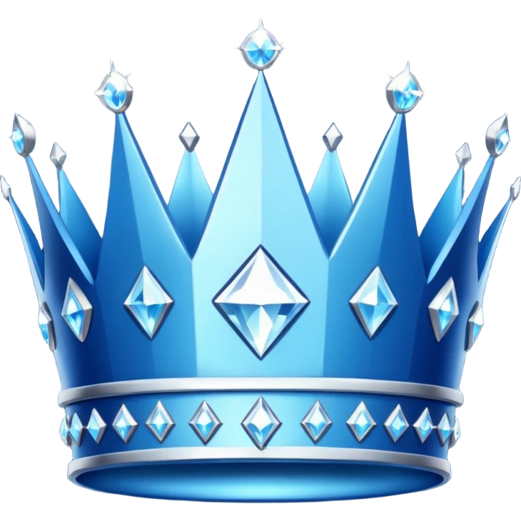 crown made of diamond blue emoji