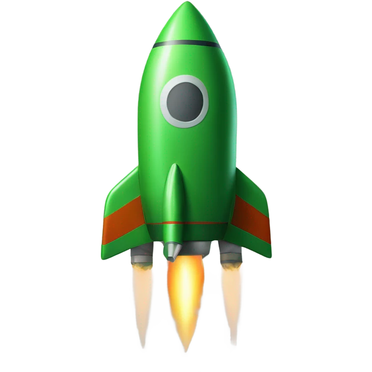 green rocket ship emoji