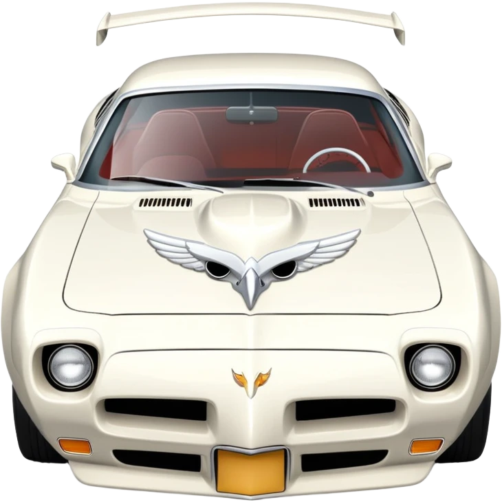 white vintage pontiac firebird with flippable headlights emoji