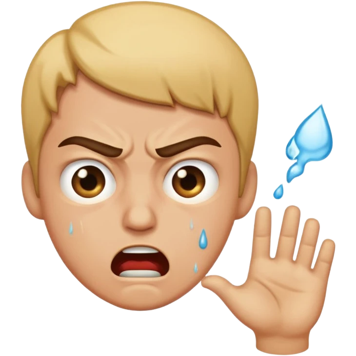 Throwing spit in someone's face emoji