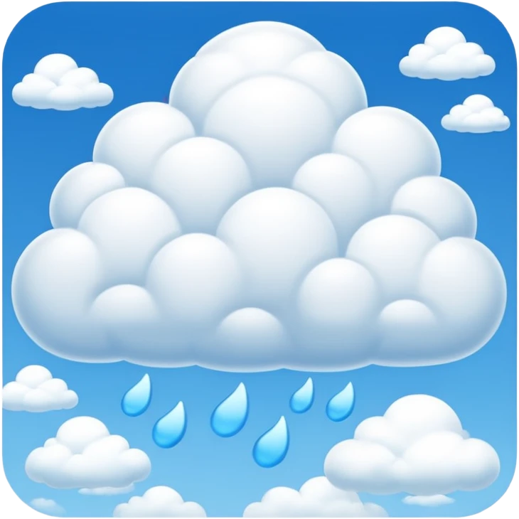 blue sky with clouds emoji