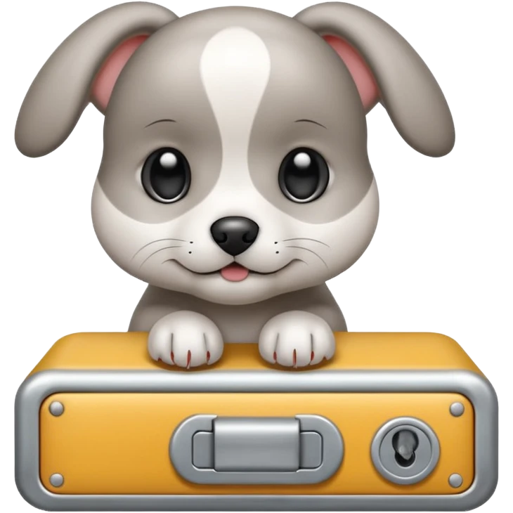 Data Security, small puppy face lock, server emoji