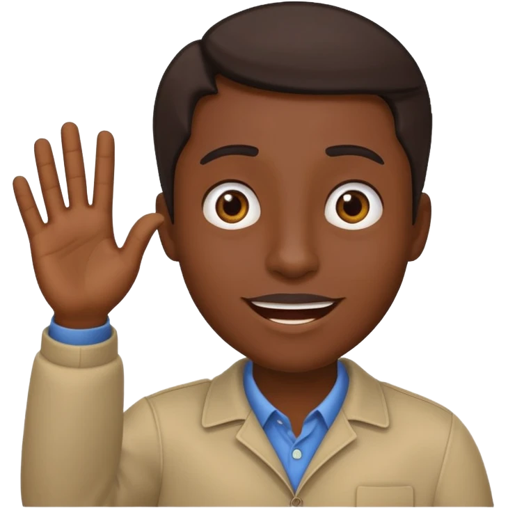 🥸👋🏿 emoji