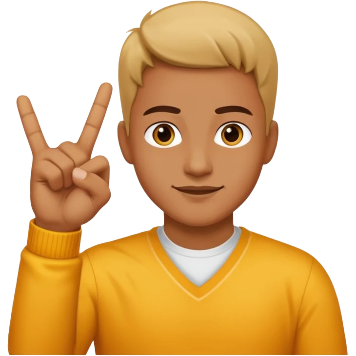 a Yvl flashy hand sign emoji