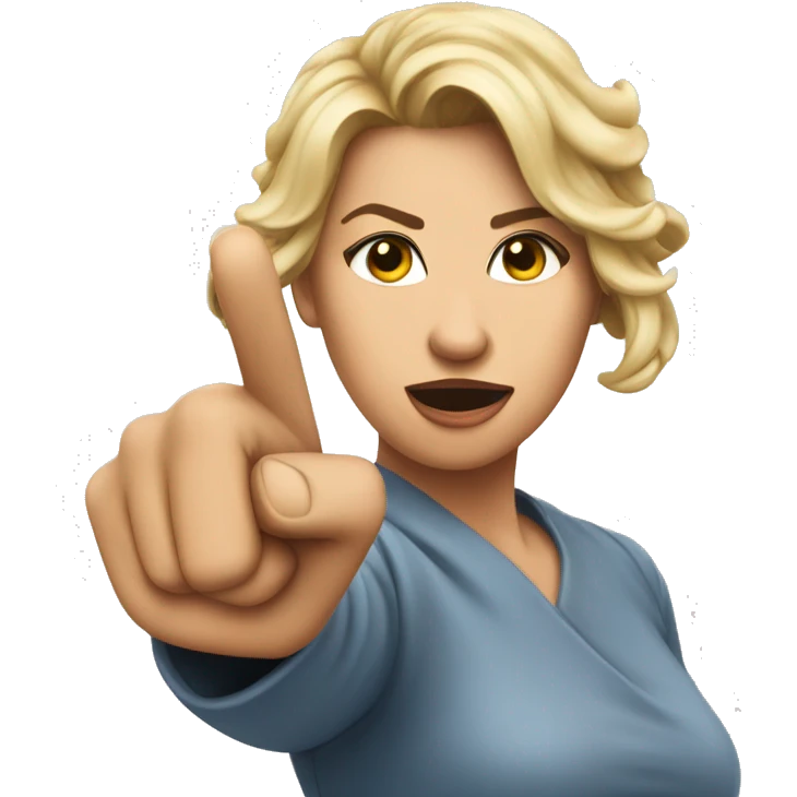 sacarlett johansson pointing forward emoji