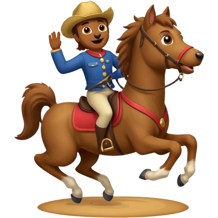 Riding dog emoji