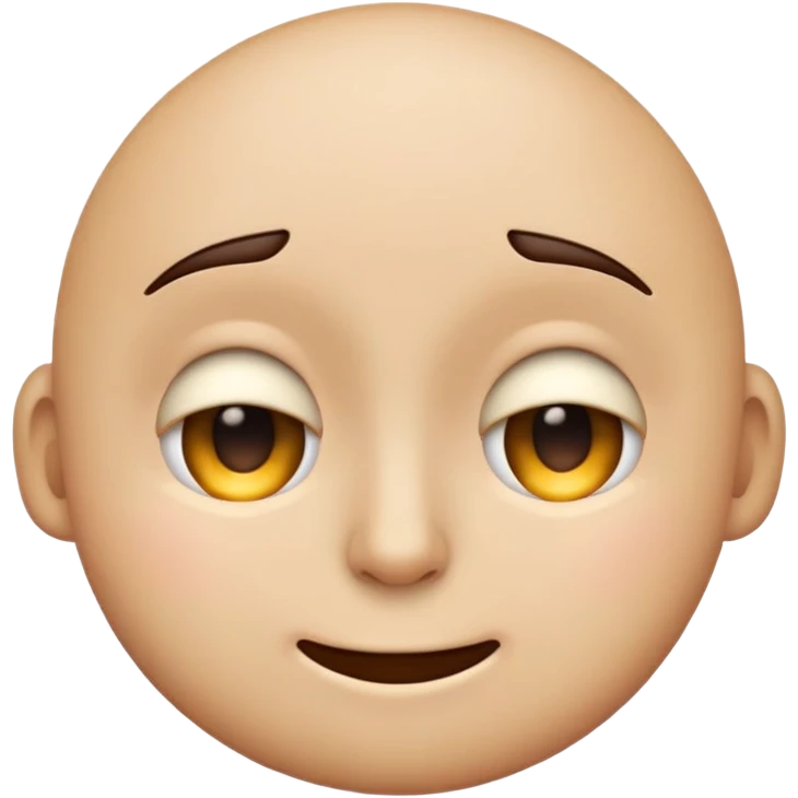 emoji face ￼half smile with one eye half closed/twitching emoji