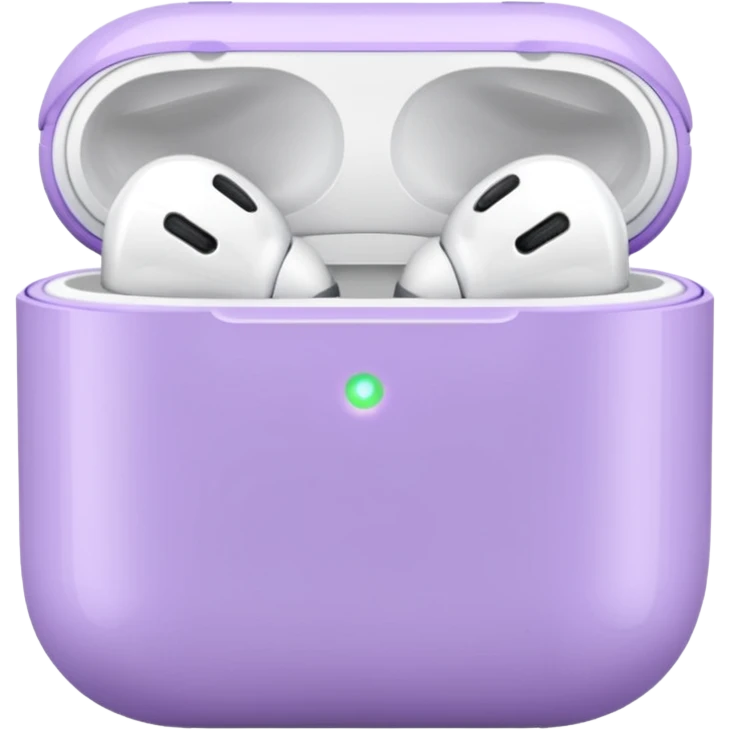airpods in a lavender case emoji