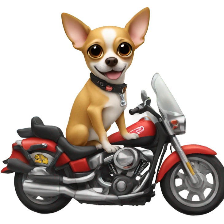 Chihuahua on a motorcycle  emoji