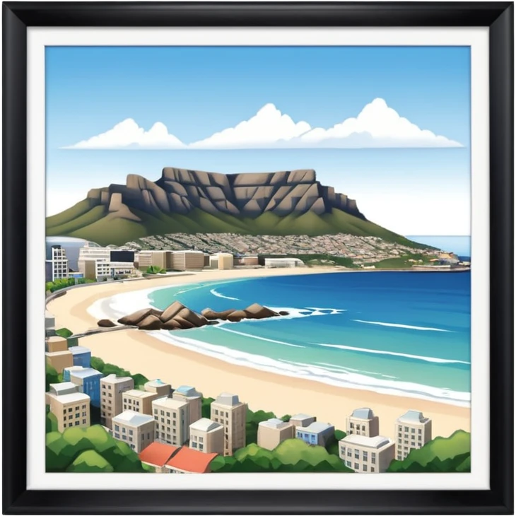 Table Mountain in Cape Town emoji
