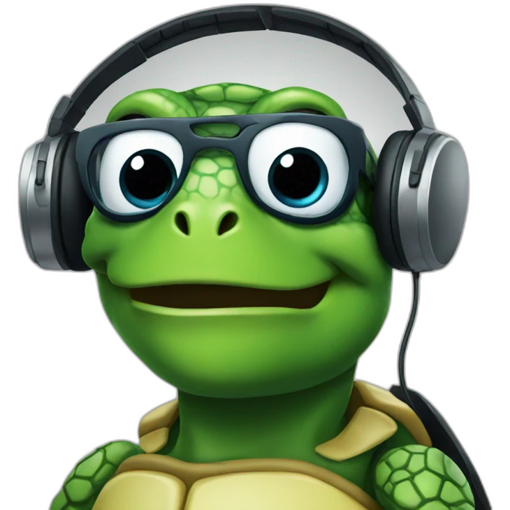 Dj turtle emoji
