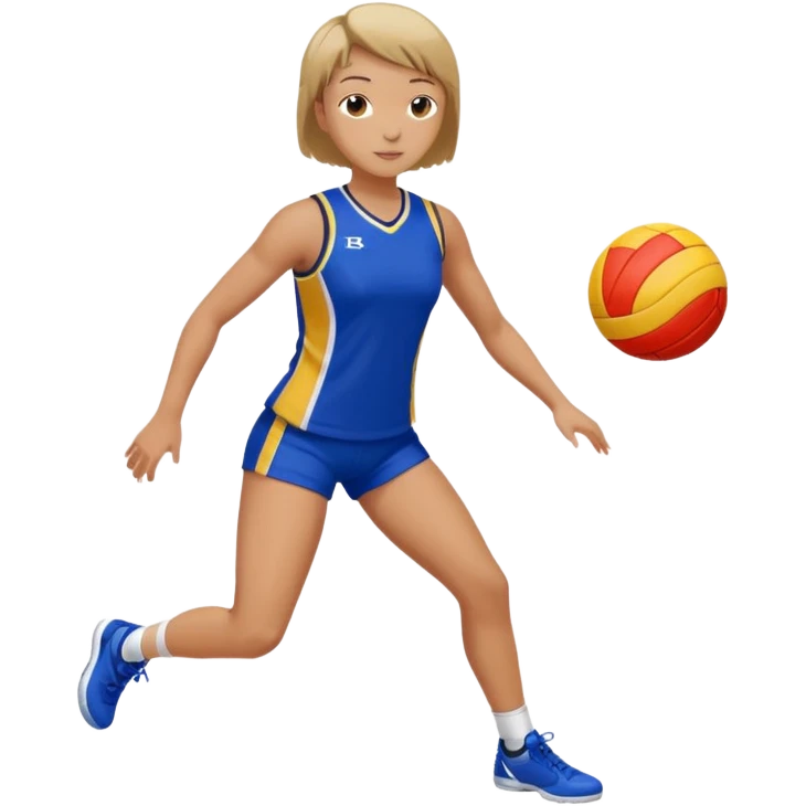 volleyball short hair girl full body emoji