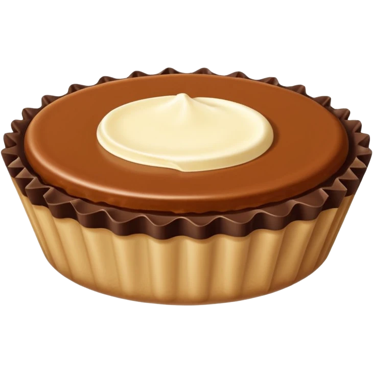 Reese’s peanut butter cup with white and milk chocolate  emoji