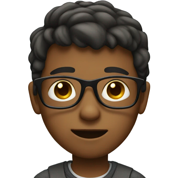Boy with glasses  emoji