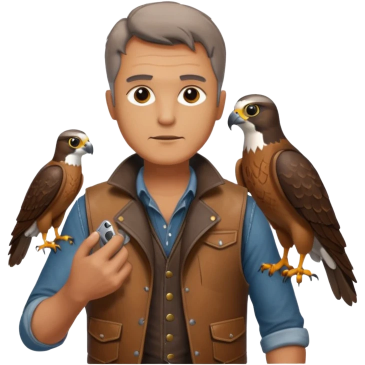 Falconer , different man emoji