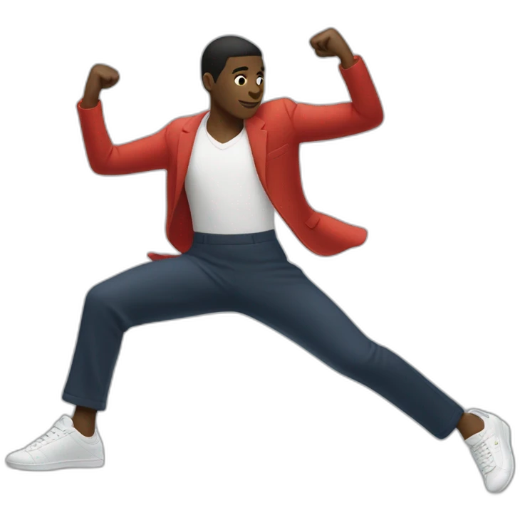 Black guy dancing using lacoste emoji