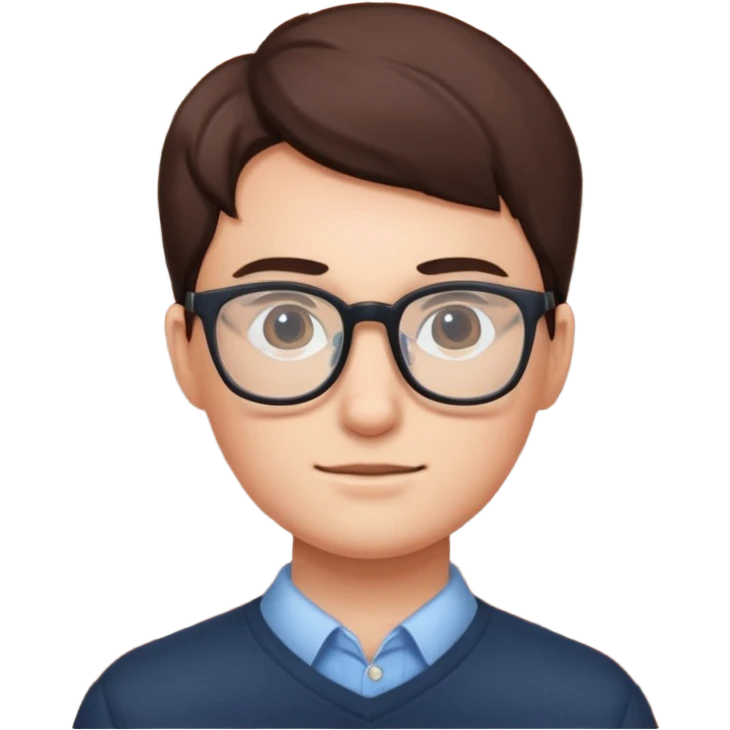 Brick wall with glasses emoji