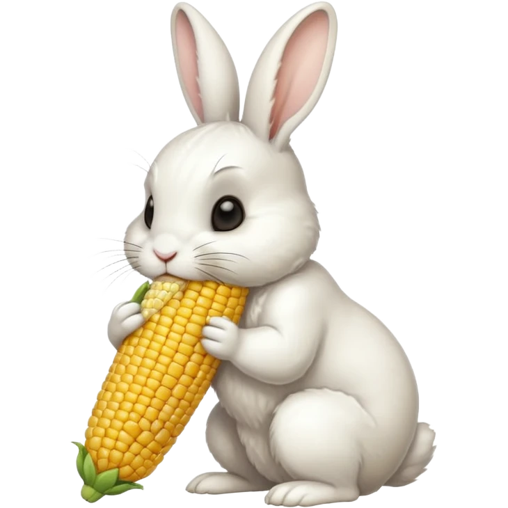 rabbit eating corn emoji