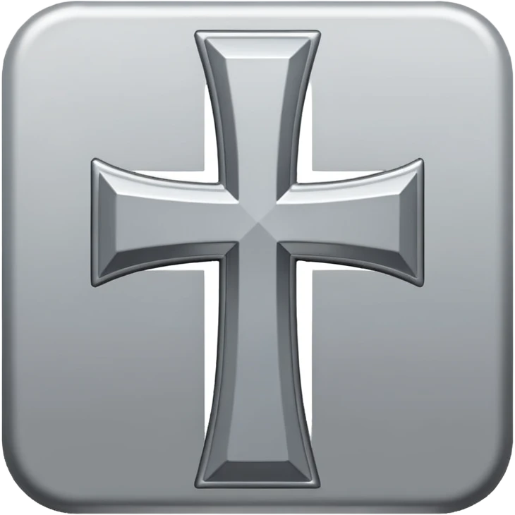 Grey cross emoji