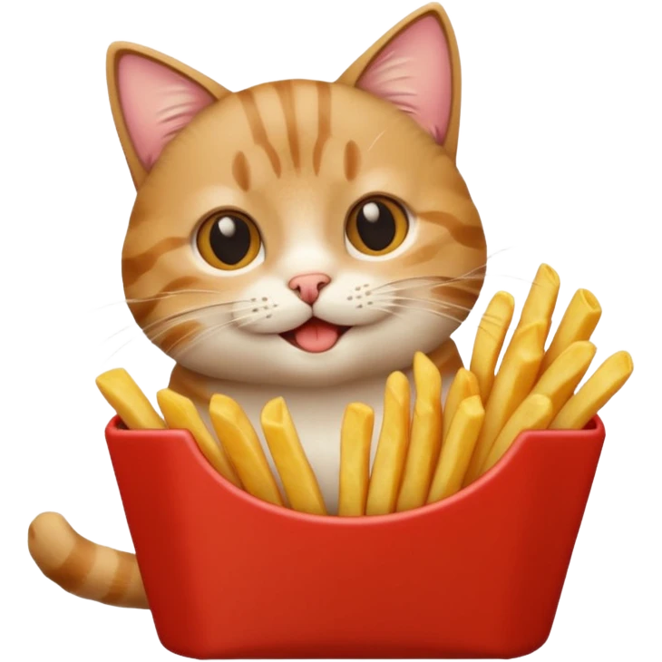 𝖢𝖺𝗍 𝗁𝖺𝗉𝗉𝗒 𝖾𝖺𝗍𝗂𝗇𝗀 𝖿𝗋𝗂𝖾𝗌 emoji