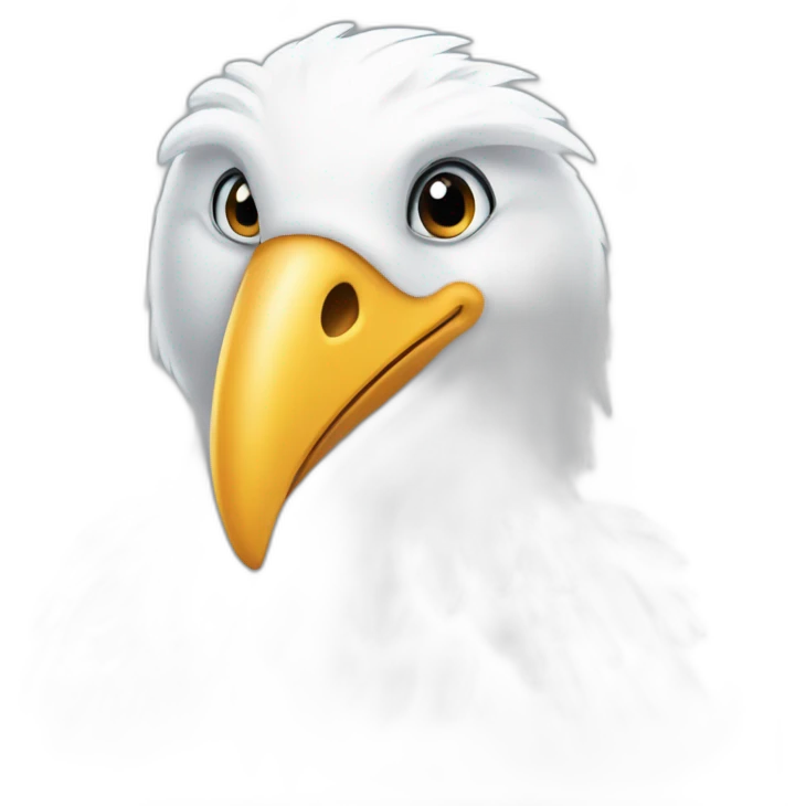 Big white bird from 2027 emoji | AI Emoji Generator